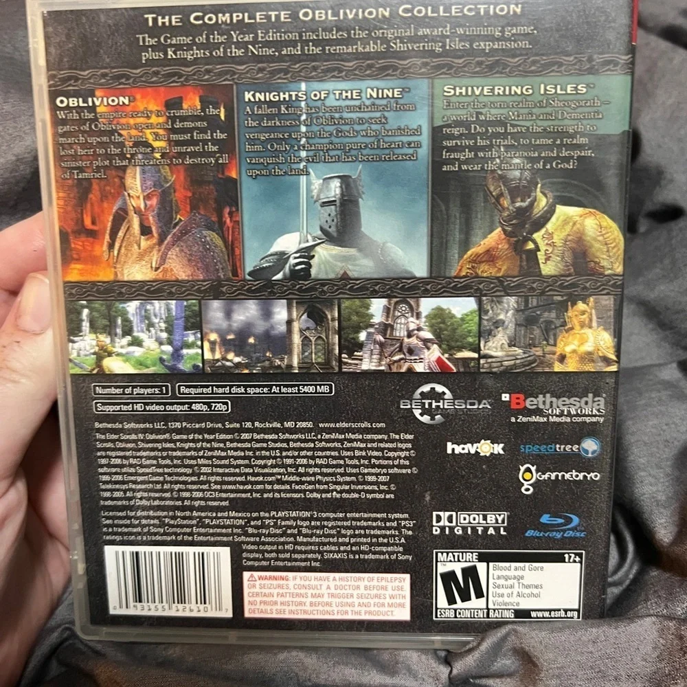 Sony PlayStation 3 PS3 The Elder Scrolls IV: Oblivion GOTY Edition Tested Works